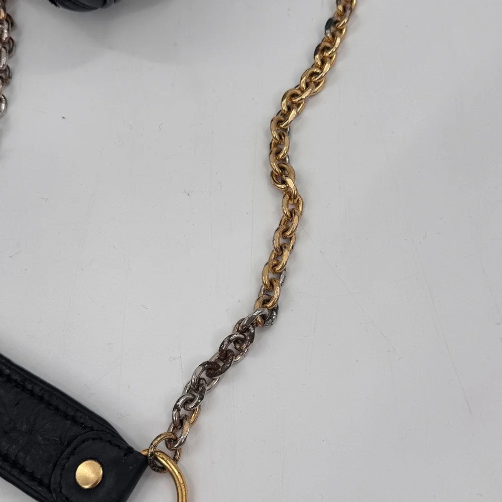 Juicy Couture Black Leather Quilted Chain Shoulder Bag - Picture 10 of 10